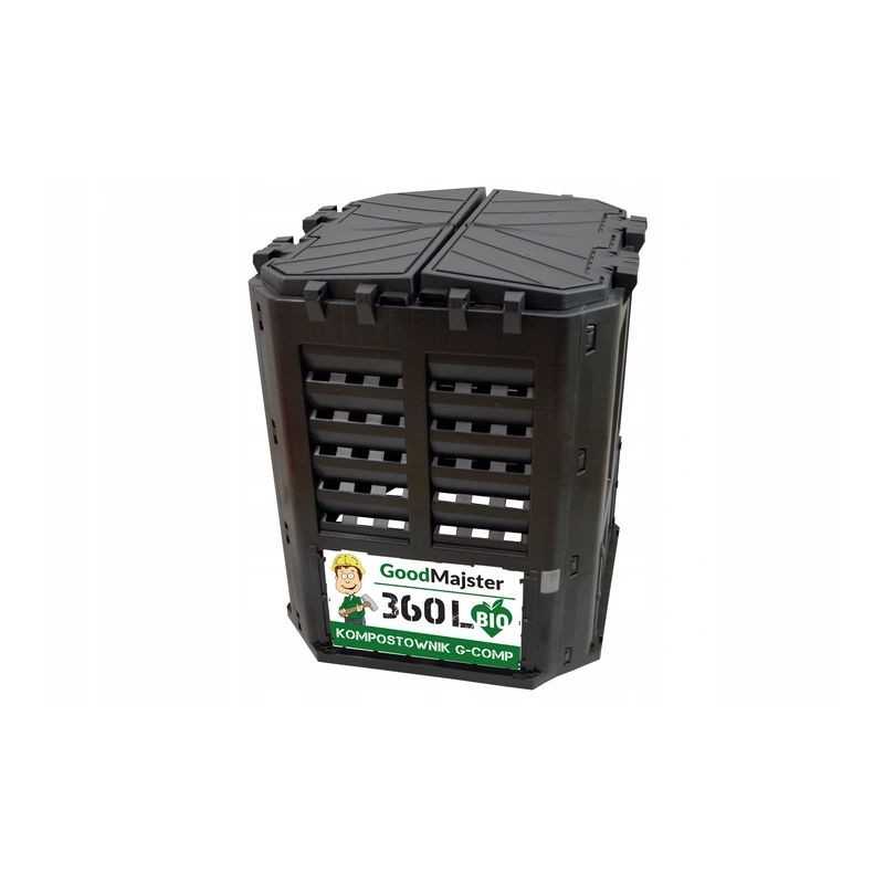 Komposteris 360l juodas lenkiškas, atsparus šalčiui