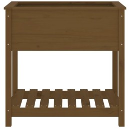 Vidaxl Planter with Shelf Honey Brown 82 5x54x81 cm Pinewood