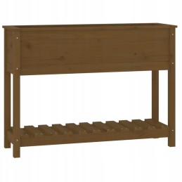 Riiuliga lillepott, meepruun, 111,5x34,5x81 cm, männipuit