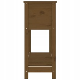 Flowerpot with shelf, honey brown, 111.5x34.5x81 cm, pine wood