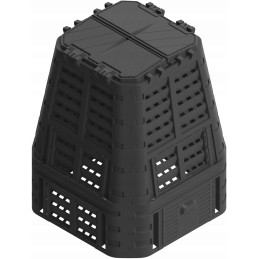 Namų sodo komposteris didelis 740l qbrick black ventiliacinis laistymas