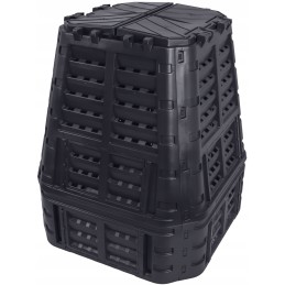 Namų sodo komposteris didelis 740l qbrick black ventiliacinis laistymas