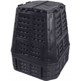 Namų sodo komposteris didelis 740l qbrick black ventiliacinis laistymas
