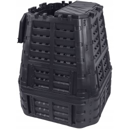 Namų sodo komposteris didelis 740l qbrick black ventiliacinis laistymas