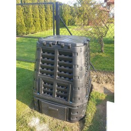 Namų sodo komposteris didelis 740l qbrick black ventiliacinis laistymas