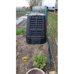 Namų sodo komposteris didelis 740l qbrick black ventiliacinis laistymas