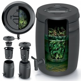 Komposterio trąšų bakas, srutos, 25l, sodo statinė su čiaupu