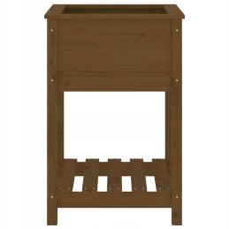 Vidaxl lillepott riiuliga, meepruun, 54x54x81 cm, täismännipuit