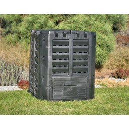 Termokomposteris, 1 kamera, sodas, ištisus metus, juodas, 300 l, hit