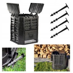 Vienkamerinis modulinis sodo komposteris, ištisus metus, 300l, kokybė + inkarai