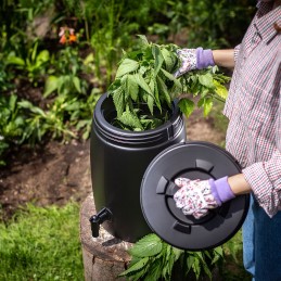 Trąšų bakas 25l sodo statinė trąšoms gaminti, srutų čiaupas