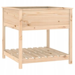Puķupods ar plauktu, 82,5x82,5x81 cm, priedes masīvkoks