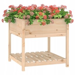 Puķupods ar plauktu, 82,5x82,5x81 cm, priedes masīvkoks