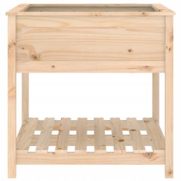 Lillepott riiuliga, 82,5x82,5x81 cm, täismännipuit