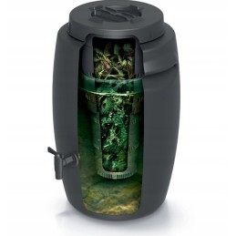 Didelis sodo komposteris, 55l, ištisus metus, su čiaupu, stiprios trąšos sodui