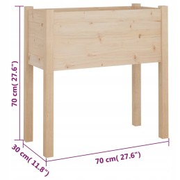 Garden pots 2 pcs 70x31x70 cm solid wood