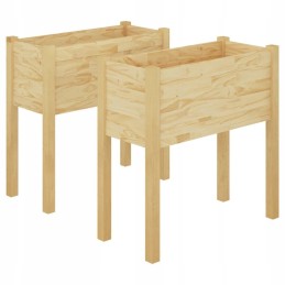 Garden pots 2 pcs 70x31x70 cm solid wood