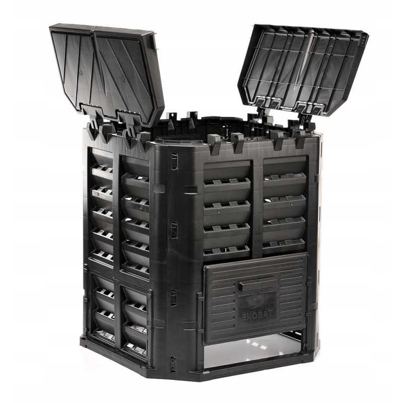 Komposteris, sodo konteineris žolės atliekoms, 300 litrų