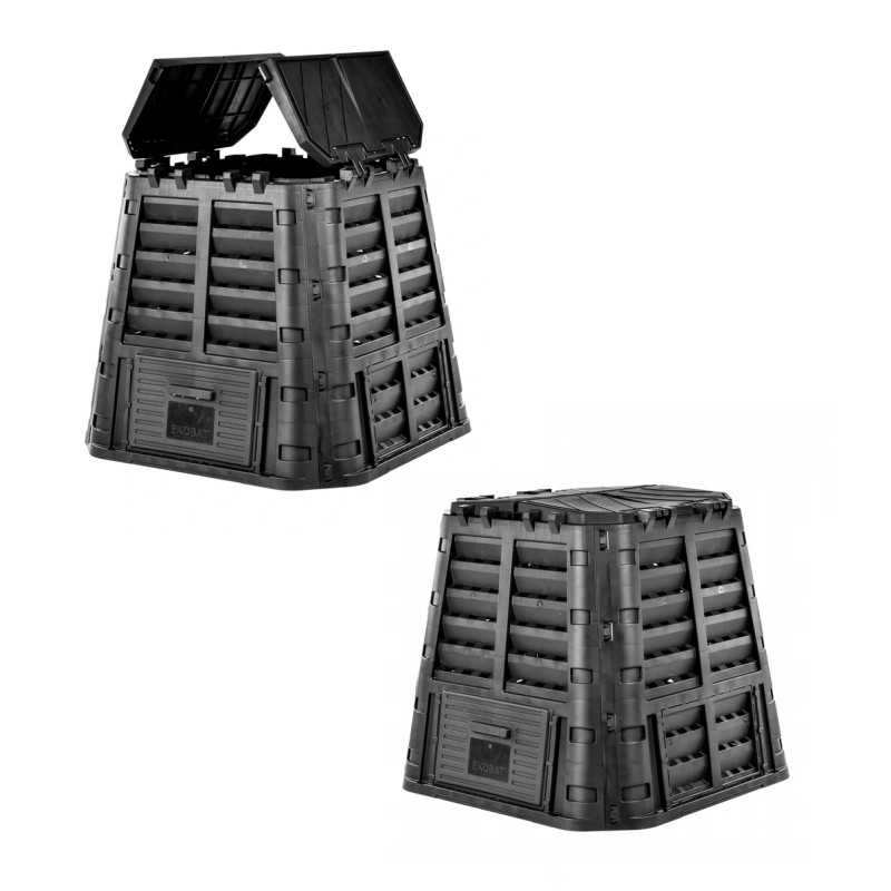 Eko sodo komposteris 480l, paimamas iš apačios