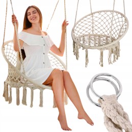 Pakabinamas fotelis namams, sodui, gandralizdžiui, austos sodo sūpynės