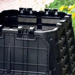 Ecobat ecosmart uždaras komposteris 420 l, didelės talpos, aukštos kokybės