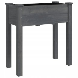 Vidaxl ratastel lillepott voodriga hall 71x37x80 cm kuusk
