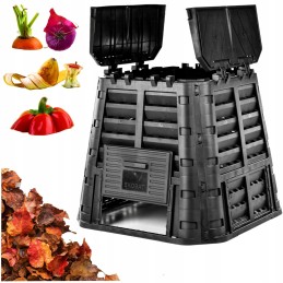 Sodo komposteris ecosmart 480l juodas - naujas kameros modelis ecobat 480l