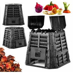 Sodo komposteris ecosmart 480l juodas - naujas kameros modelis ecobat 480l