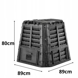 Sodo komposteris ecosmart 480l juodas - naujas kameros modelis ecobat 480l