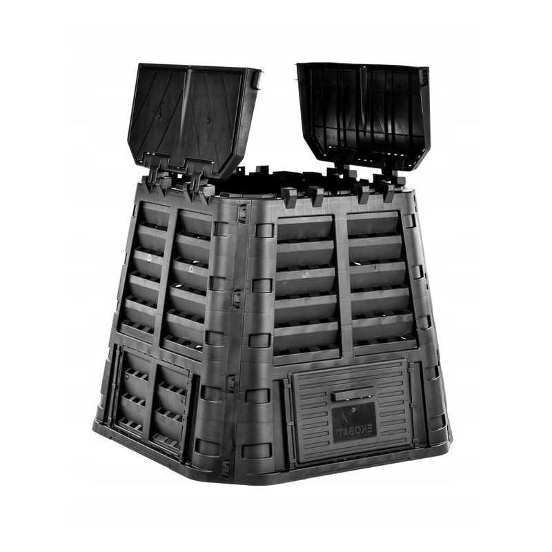 480l juodas komposteris, naujas ekologiškas modelis