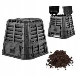 480l juodos kameros komposteris su natūraliomis, ekologiškomis trąšomis
