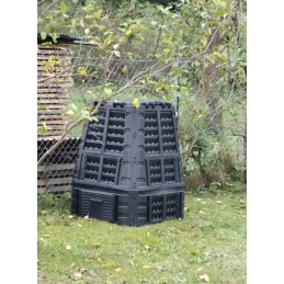 Termokomposteris, 1 kamera, sodas, ištisus metus, juodas, 480 l, hit