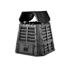 Termokomposteris, 1 kamera, sodas, ištisus metus, juodas, 480 l, hit