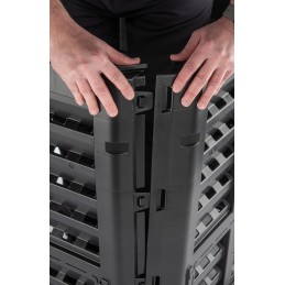 Termokomposteris, 1 kamera, sodas, ištisus metus, juodas, 480 l, hit