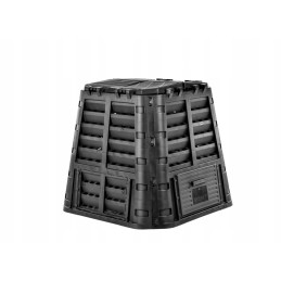 Termokomposteris, 1 kamera, sodas, ištisus metus, juodas, 480 l, hit