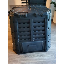 Termokomposteris, 1 kamera, sodas, ištisus metus, juodas, 480 l, hit