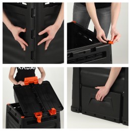 Atsparus šalčiui sodo komposteris, juodas, be pagrindo, 320l