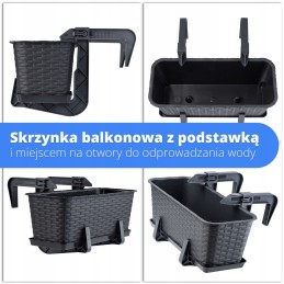 Balkono vazonas su rankenomis pasirūpins Jūsų gėlėmis