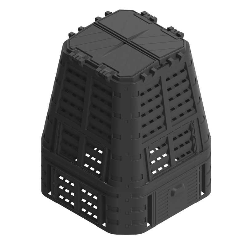 Multikomposteris 740l juodas