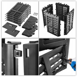 Modulinis sodo komposteris, juodas, ištisus metus