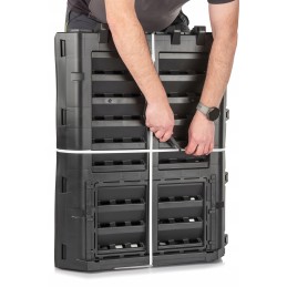 1 kameros ecobat komposteris, 300 l, juodas