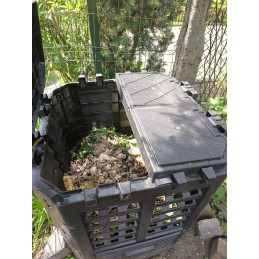 1 kameros ecobat komposteris, 300 l, juodas