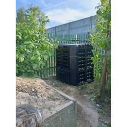 1 kameros ecobat komposteris, 300 l, juodas