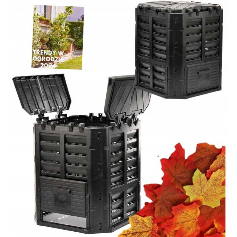 Sodo komposteris 300 l, talpus, lengvai surenkamas, su skylutėmis, dovana