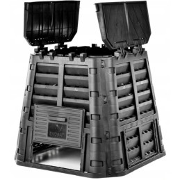 Sodo komposteris 480l, 2 durys, juodas