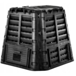 Sodo komposteris 480l, 2 durys, juodas