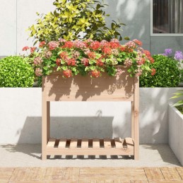Vidaxl Planter with Shelf 82.5x54x81 cm Solid Pine Wood
