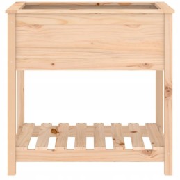 Vidaxl puķu pods ar plauktu, 82,5x54x81 cm, priedes masīvkoks