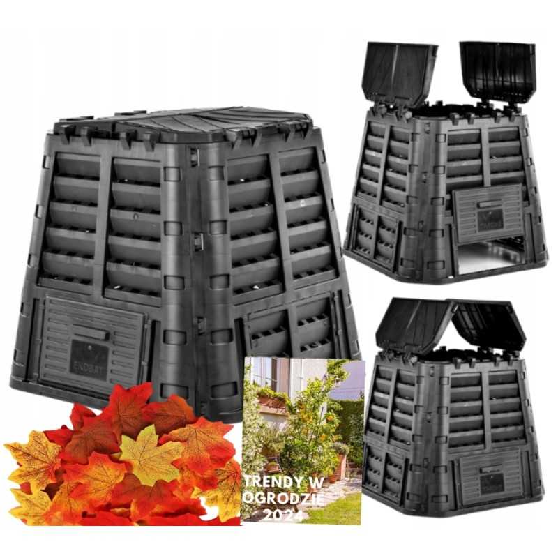 Sodo komposteris 480 l, talpus, lengvai surenkamas, su skylutėmis, dovana