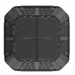 Sodo komposteris, juodas, 480l, ištisus metus, atsparus šalčiui, + inkarai